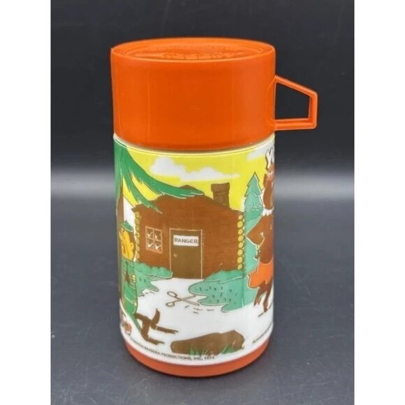 Vintage Yogi Bear Aladdin Thermos 6.5" — Stopper #33, Cup #112, 1974 - Picture 4 of 4